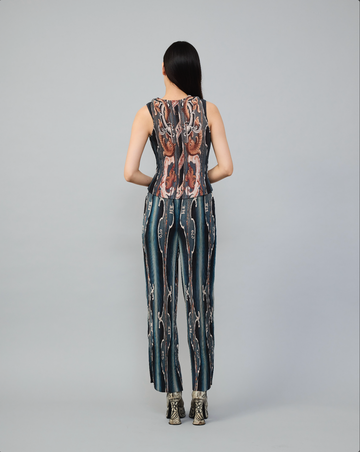 Thelma Pleated Top in Marcel
