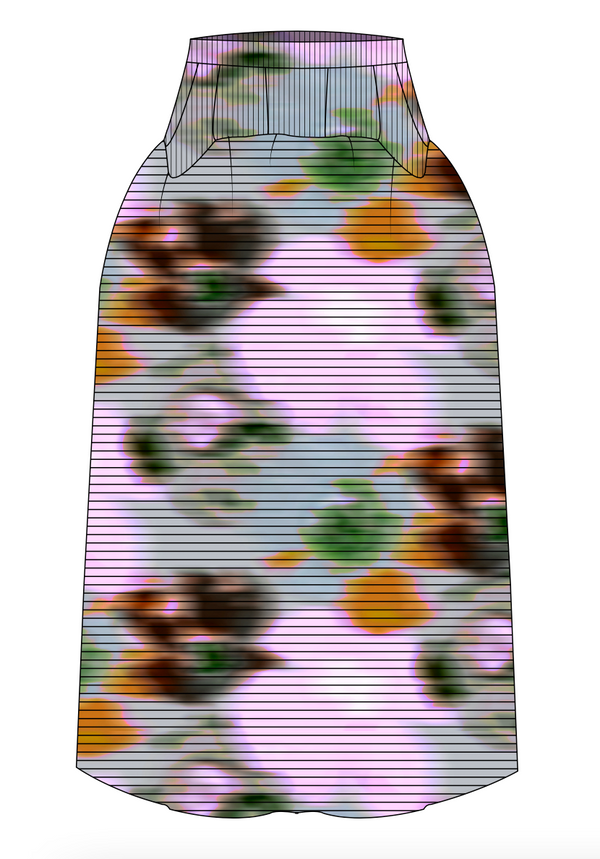 HANDPLEATED KENZA SKIRT IN MARIS