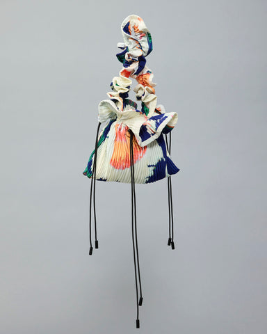 Wanda Handpleated Bag in Pansy