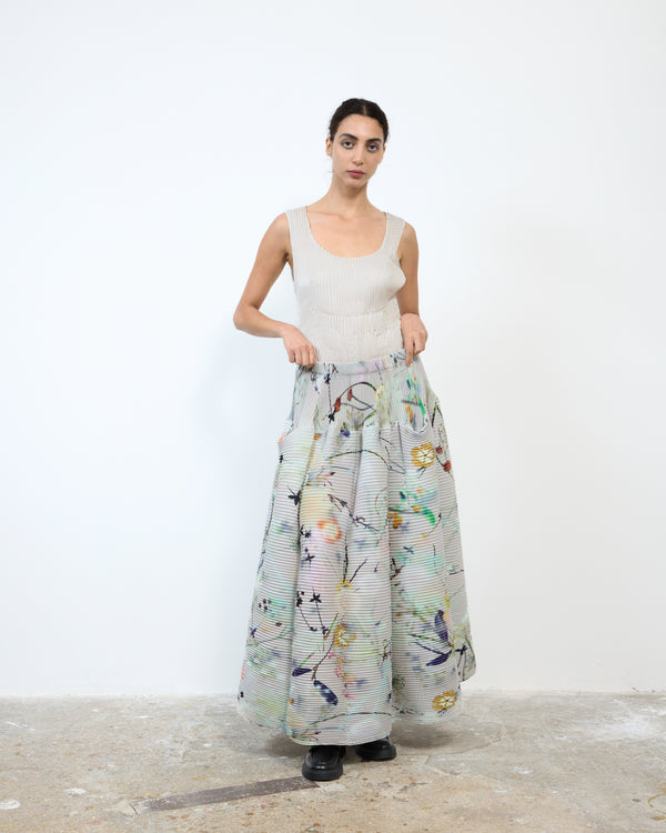 HANDPLEATED KENZA SKIRT IN FRANCES