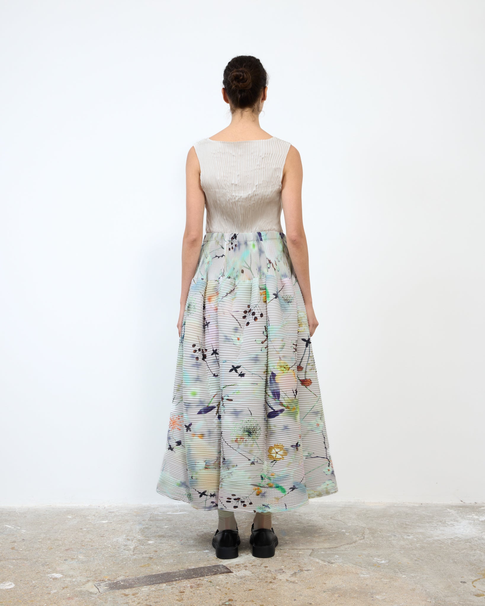 HANDPLEATED KENZA SKIRT IN FRANCES