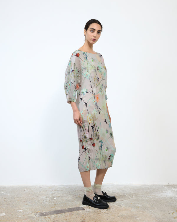 LEILA PLEATED DRESS IN FRANCES