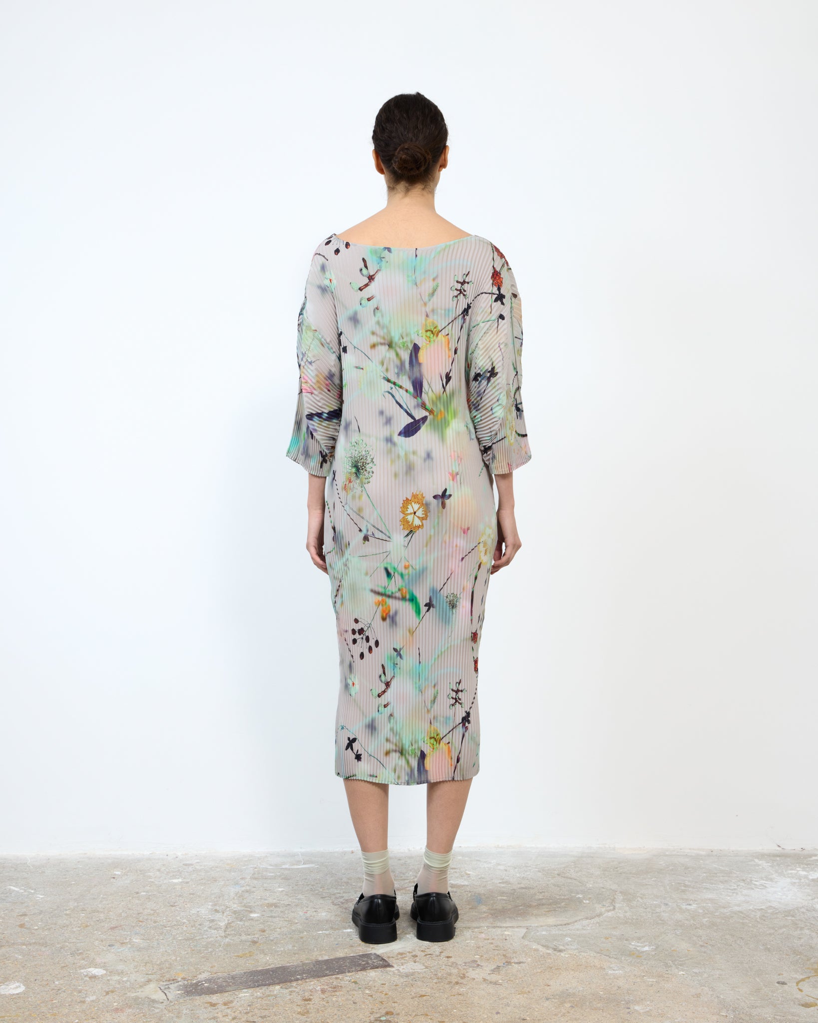 LEILA PLEATED DRESS IN FRANCES