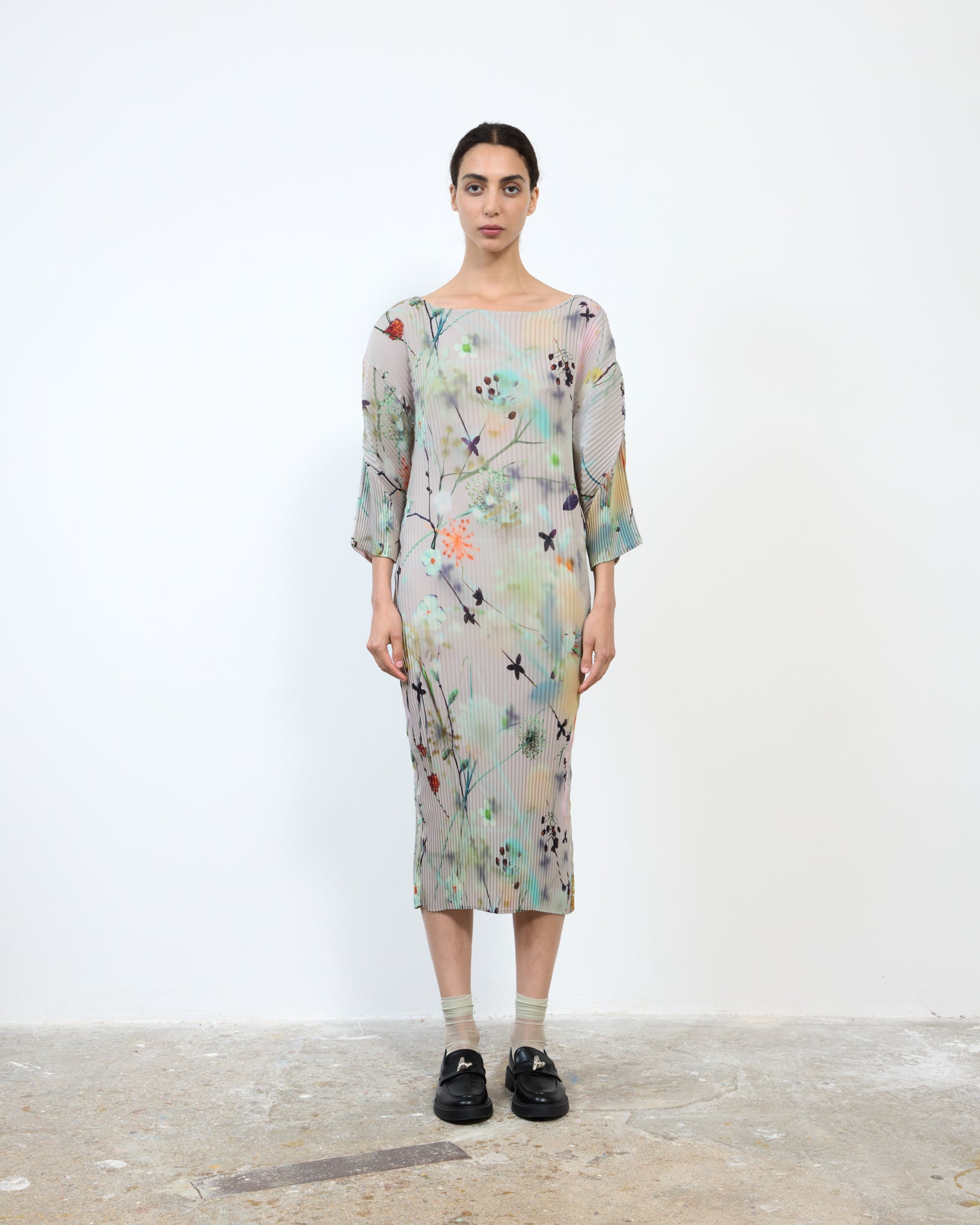 LEILA PLEATED DRESS IN FRANCES