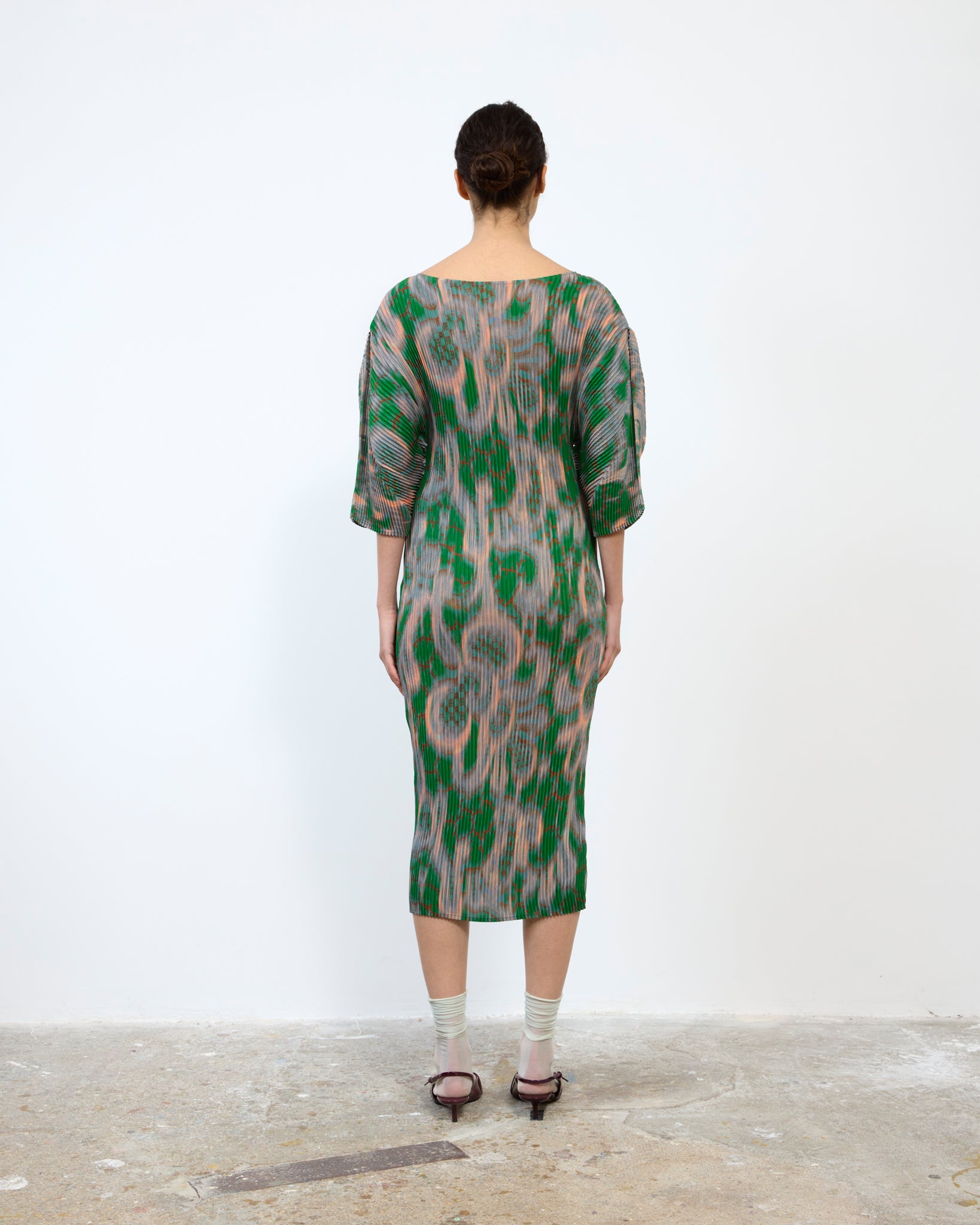 LEILA PLEATED DRESS IN GALLIA