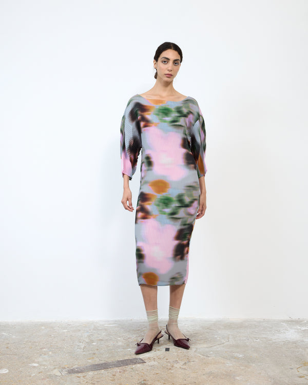 LEILA PLEATED DRESS IN MARIS