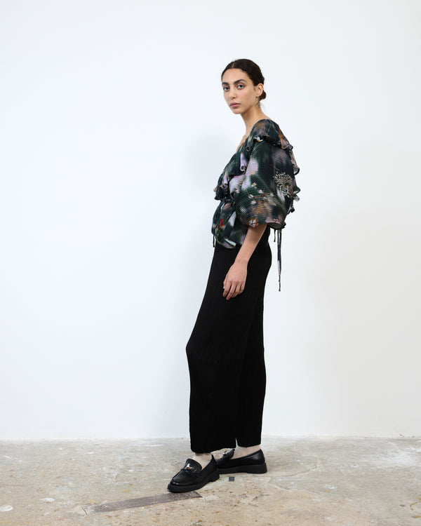 HANDPLEATED MARCIA TOP IN FRANCES