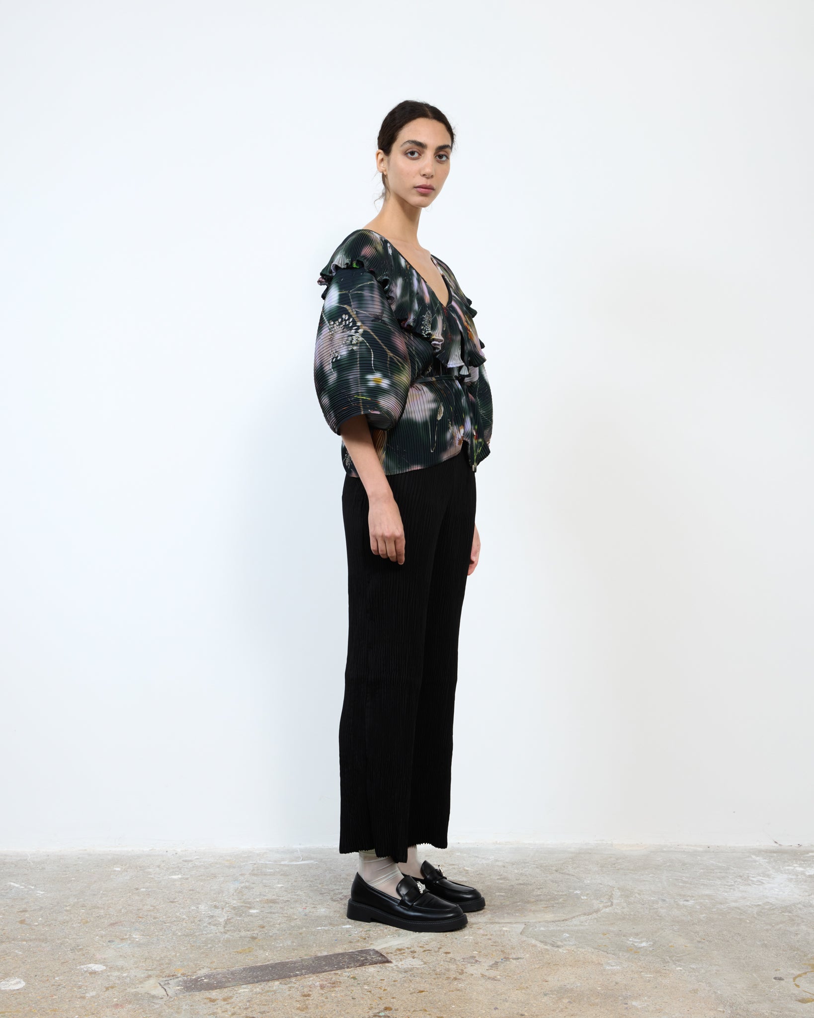 HANDPLEATED MARCIA TOP IN FRANCES