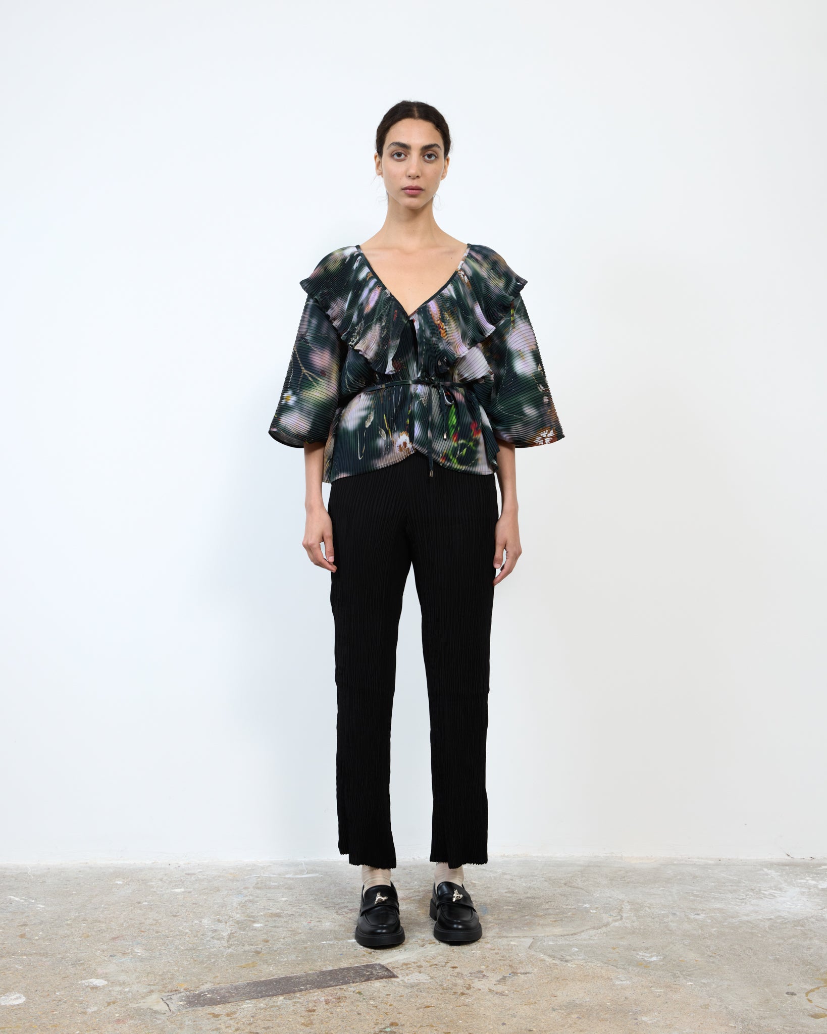 HANDPLEATED MARCIA TOP IN FRANCES
