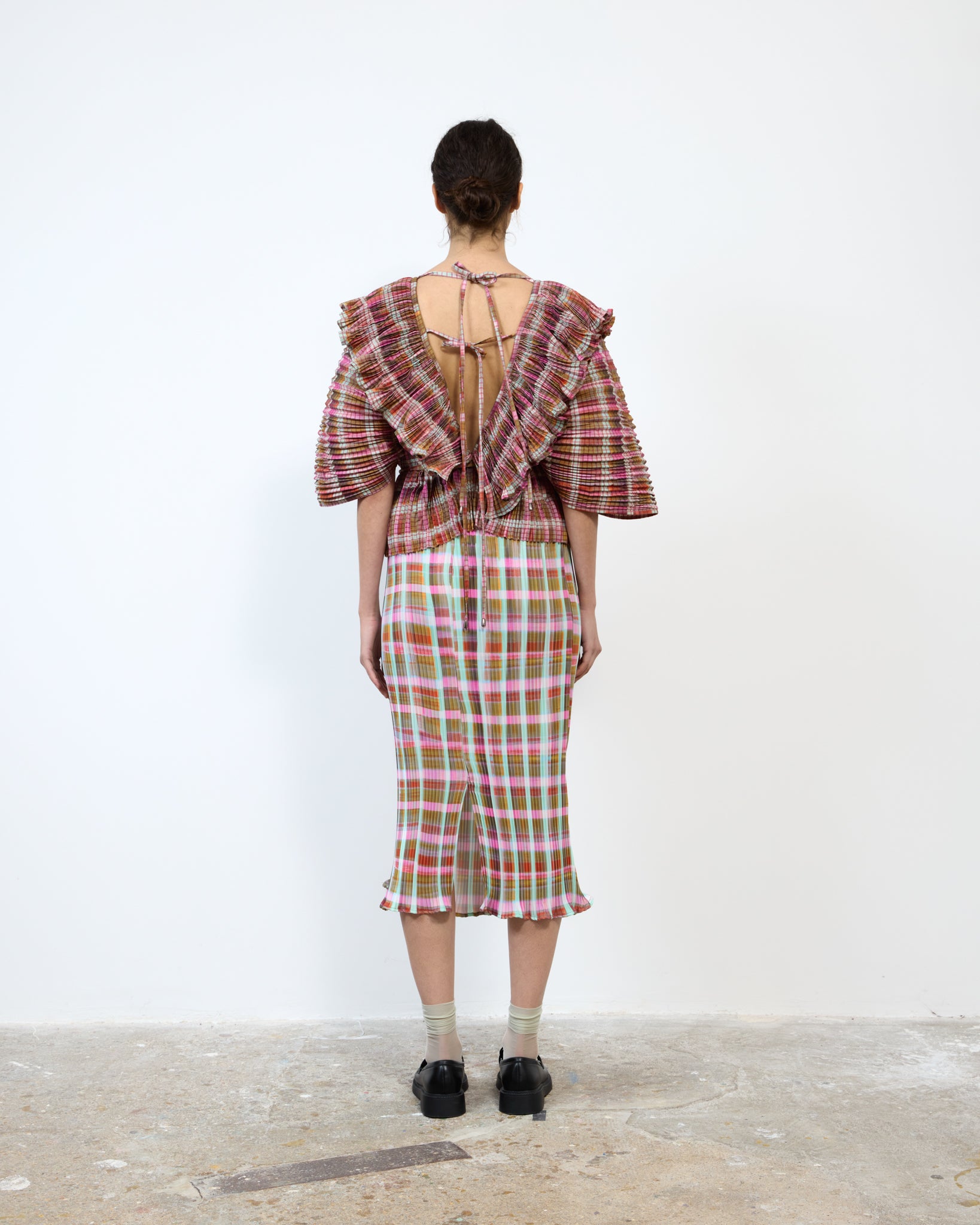 HANDPLEATED MARCIA TOP IN TAREK