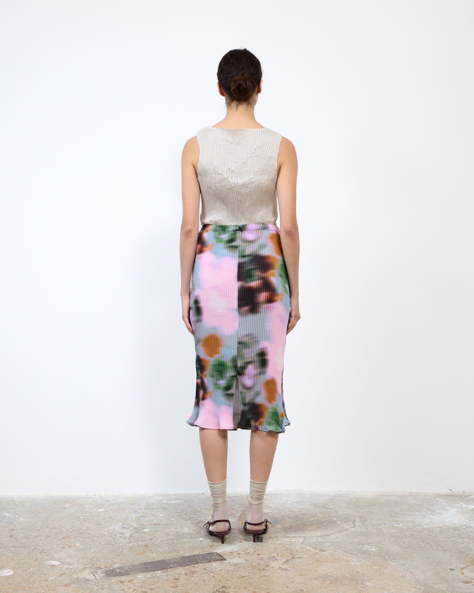 MILLA PLEATED SKIRT IN MARIS