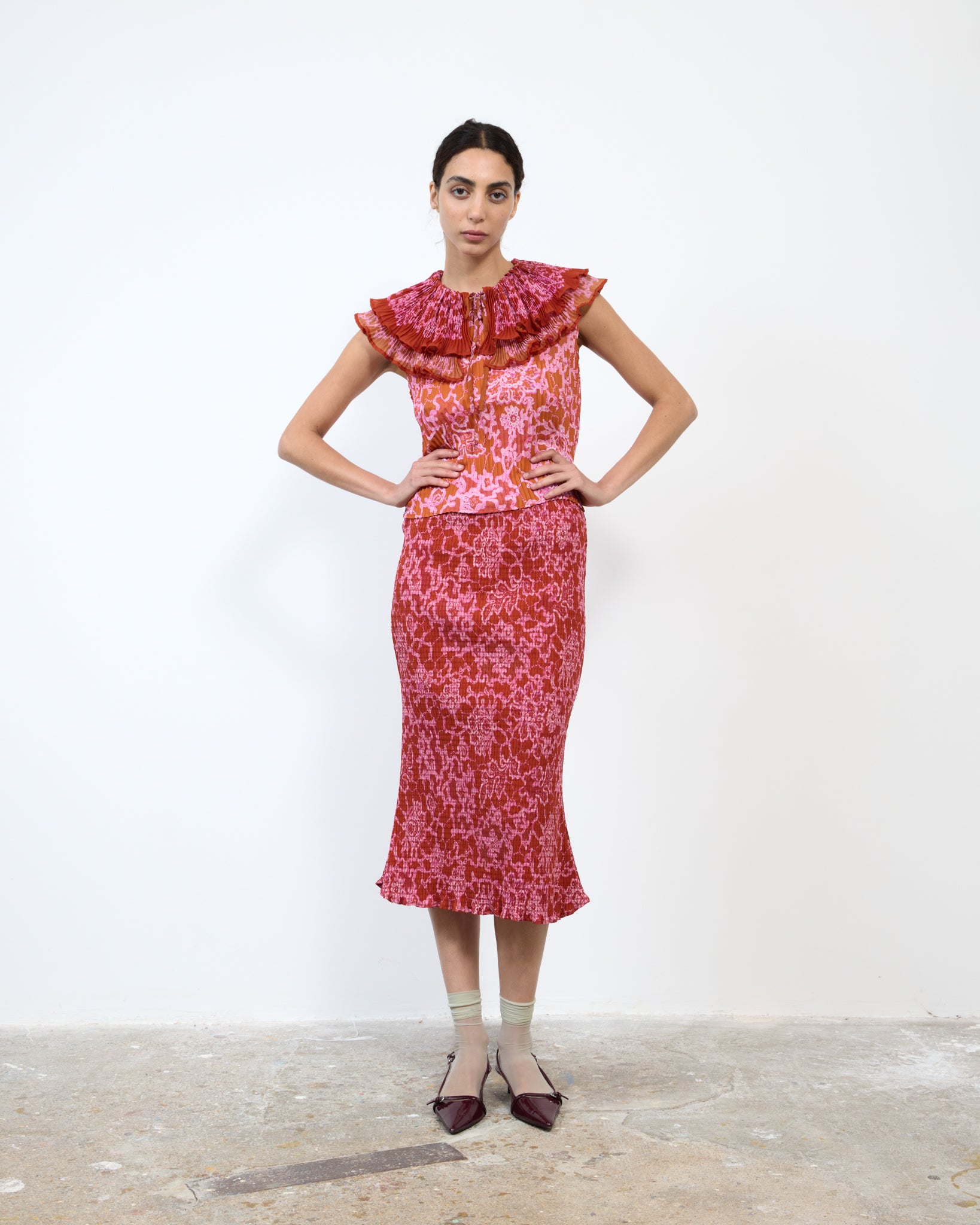 WINNIE PLEATED COLLAR IN SANSA