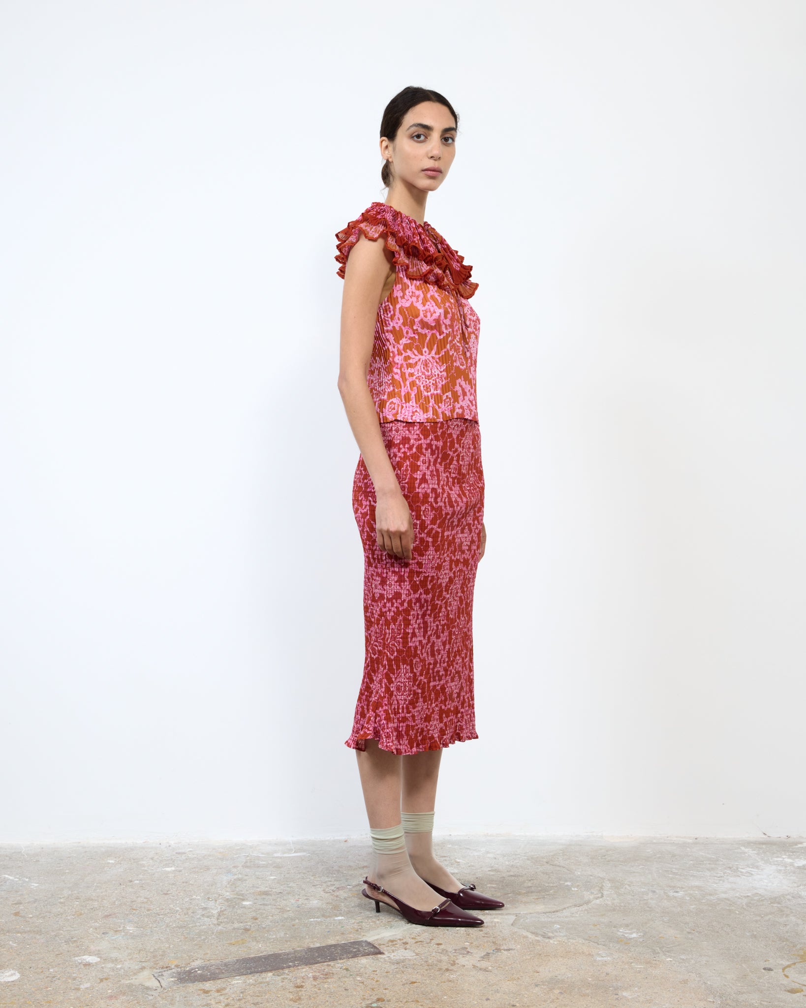 WINNIE PLEATED COLLAR IN SANSA