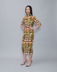 Rainer Dress in Orange Wallace