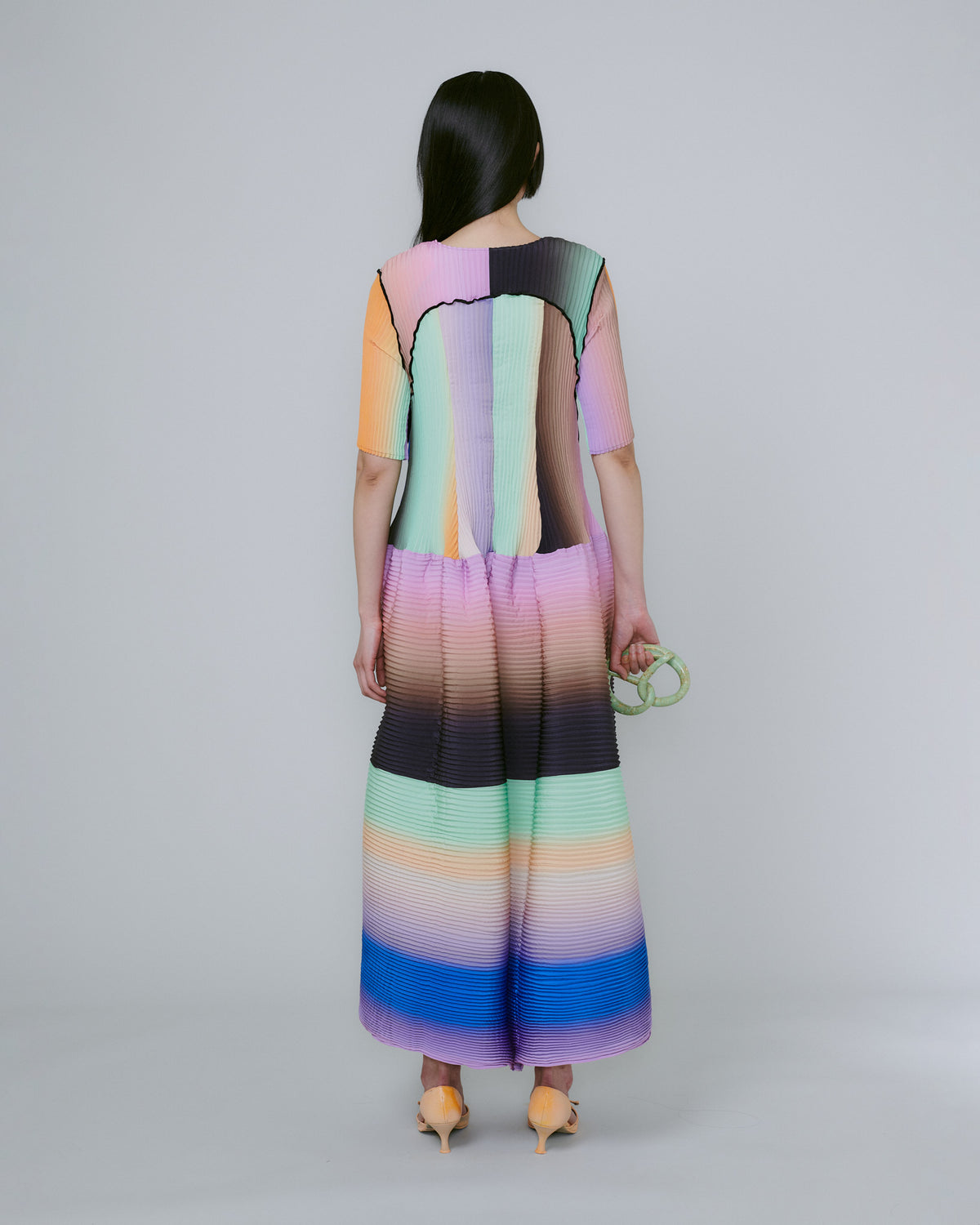 Handpleated Uma Dress in Kei
