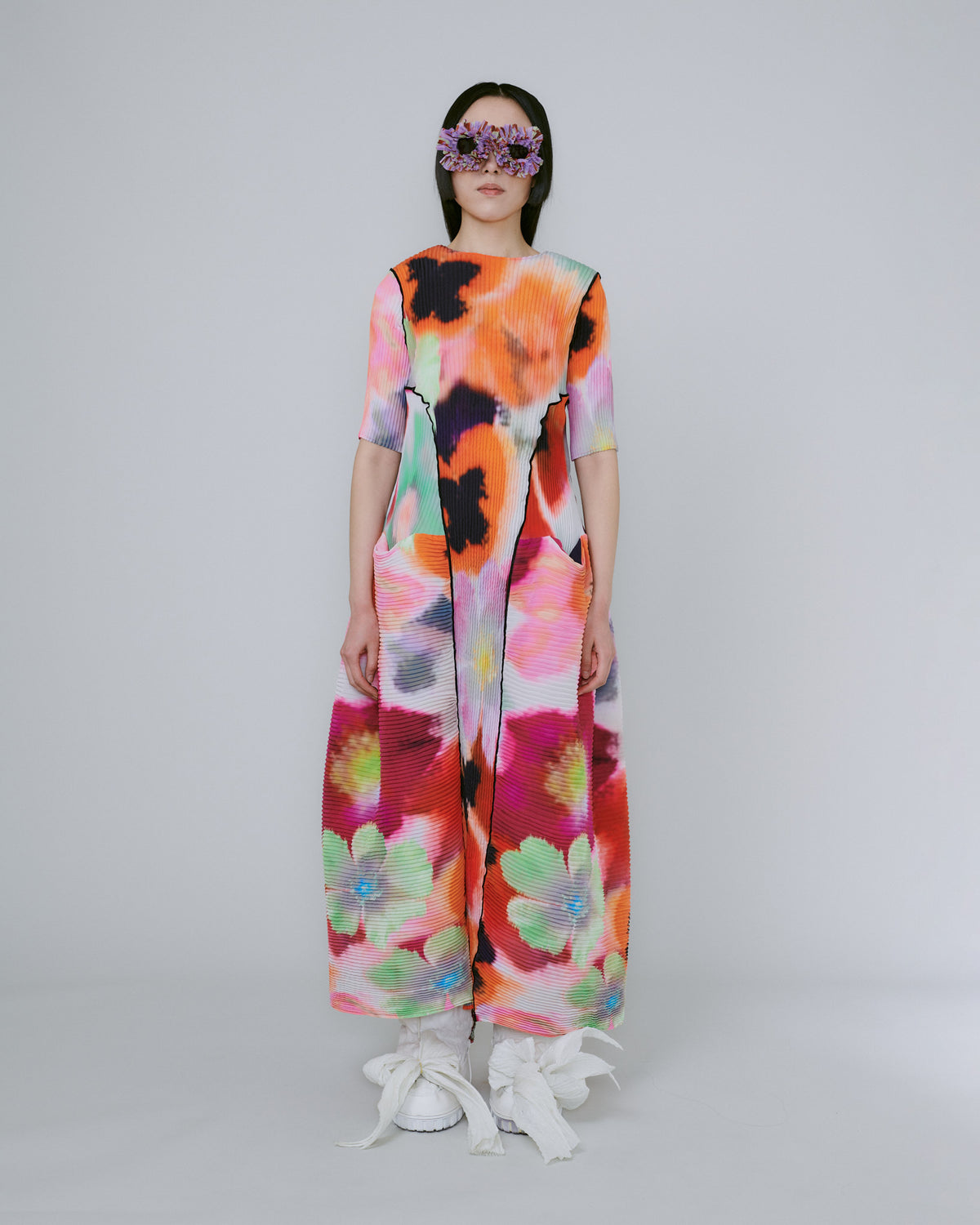 Uma Handpleated Dress in Odin