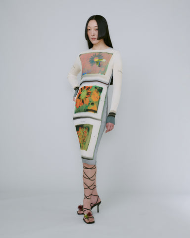 Handpleated Lennard Dress in Matthis